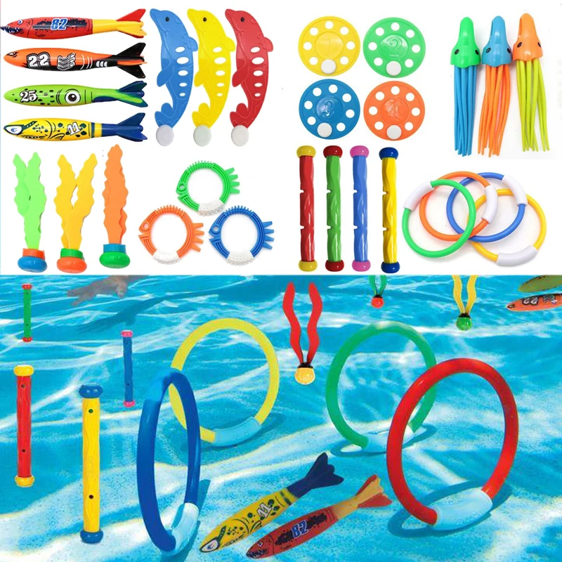 Kinder Tauchen Spielzeug Kunststoff Kinder Unterwasser Training Float Schwimmen Pool Zubehör Torpedo Algen Sommer Wasser Spielzeug TMZ Image