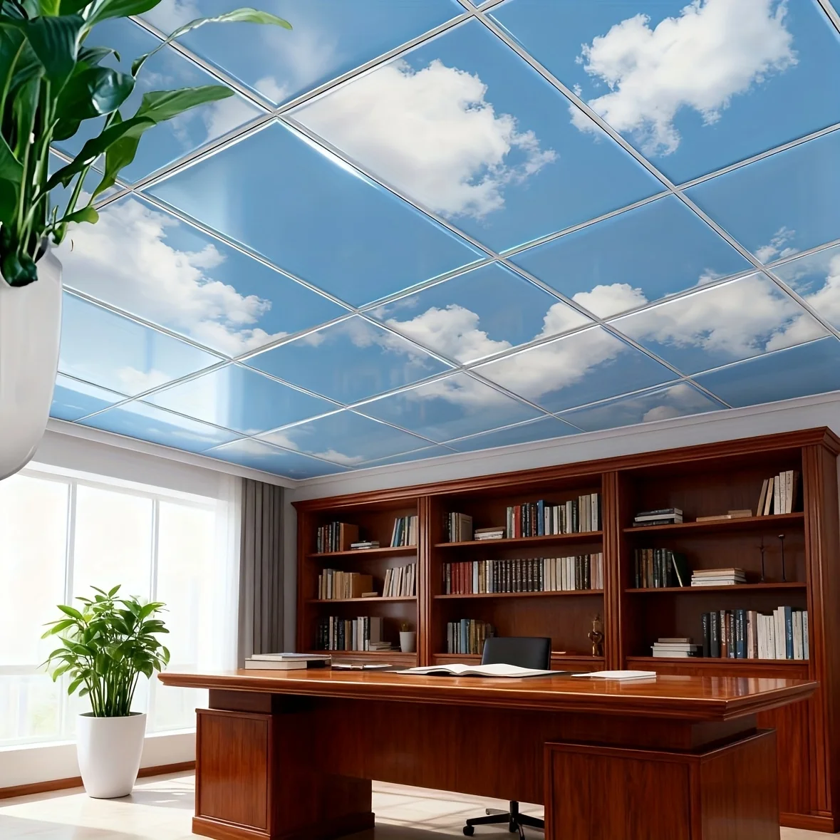 5/10 Stück 30 cm/11,8 Zoll Deckendekoration Wandaufkleber Deckendekoration geeignet für Küchen- und Schlafzimmerdecken Image