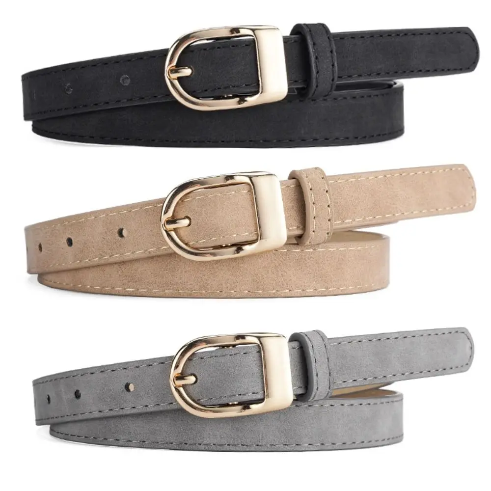 Frauen Wildleder Leder Gürtel Casual Vielseitig Business Taille Strap Gürtel Trendy Luxus Design Retro Pin Schnalle Bündchen Image