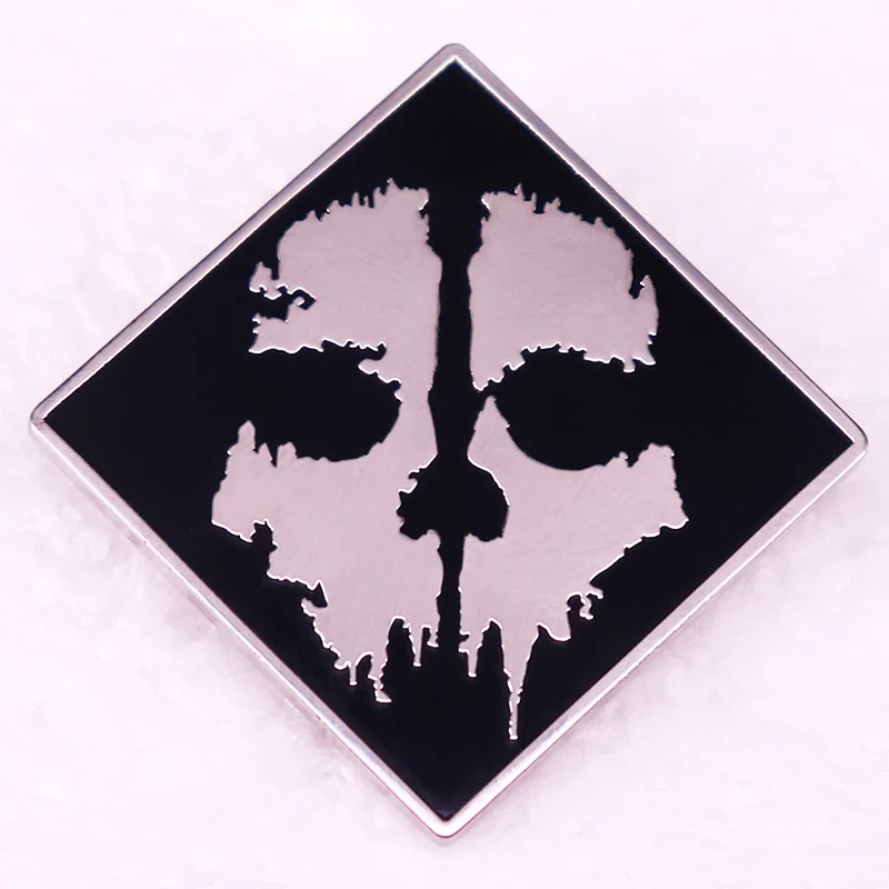 Call of Duty Ghost Skull Emaille Pin Spiel Logo Brosche Schmuck Geschenk Image
