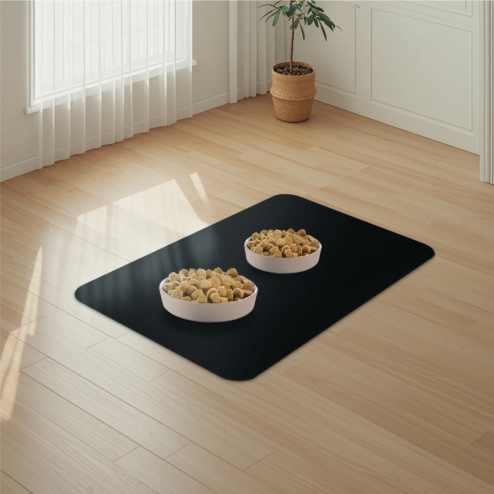 1 tapis pour animaux de compagnie, tapis d'alimentation pour chat, tapis de nourriture pour chien et chat-conçu pour les animaux de compagnie en désordre-convient aux bols de nourriture humide/sec/cu