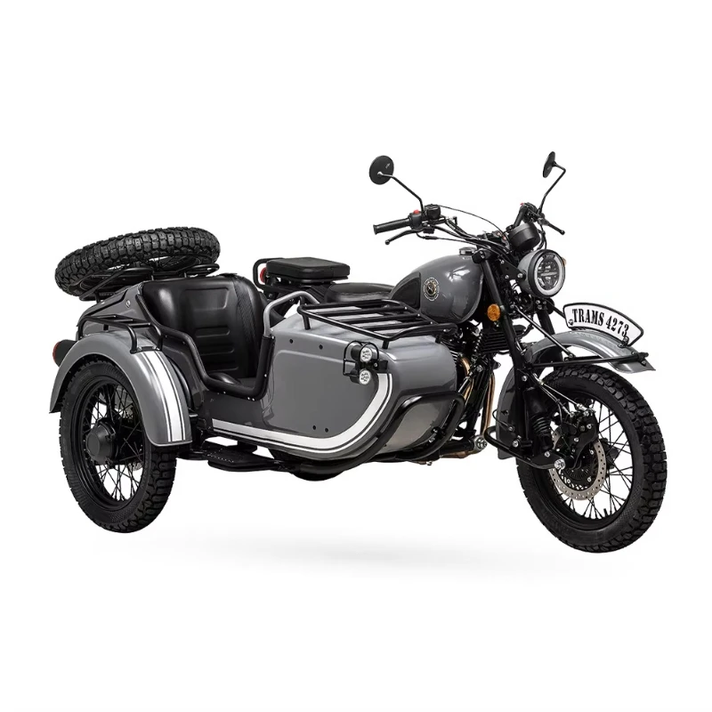 Dreirädriges Motorrad mit Beiwagen, dreirädriges Dreirad Image