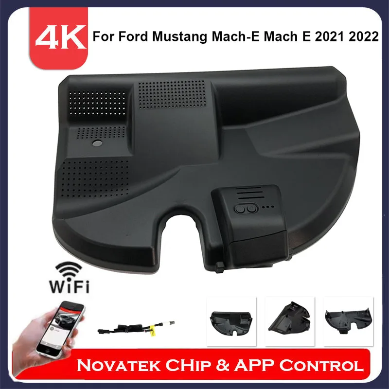 4K UHD Vorne Und Hinten Kamera Wifi Stecker Dash Cam Für Ford Mustang Mach-e Reine elektrische version 2021, Mustang mach e zubehör Image