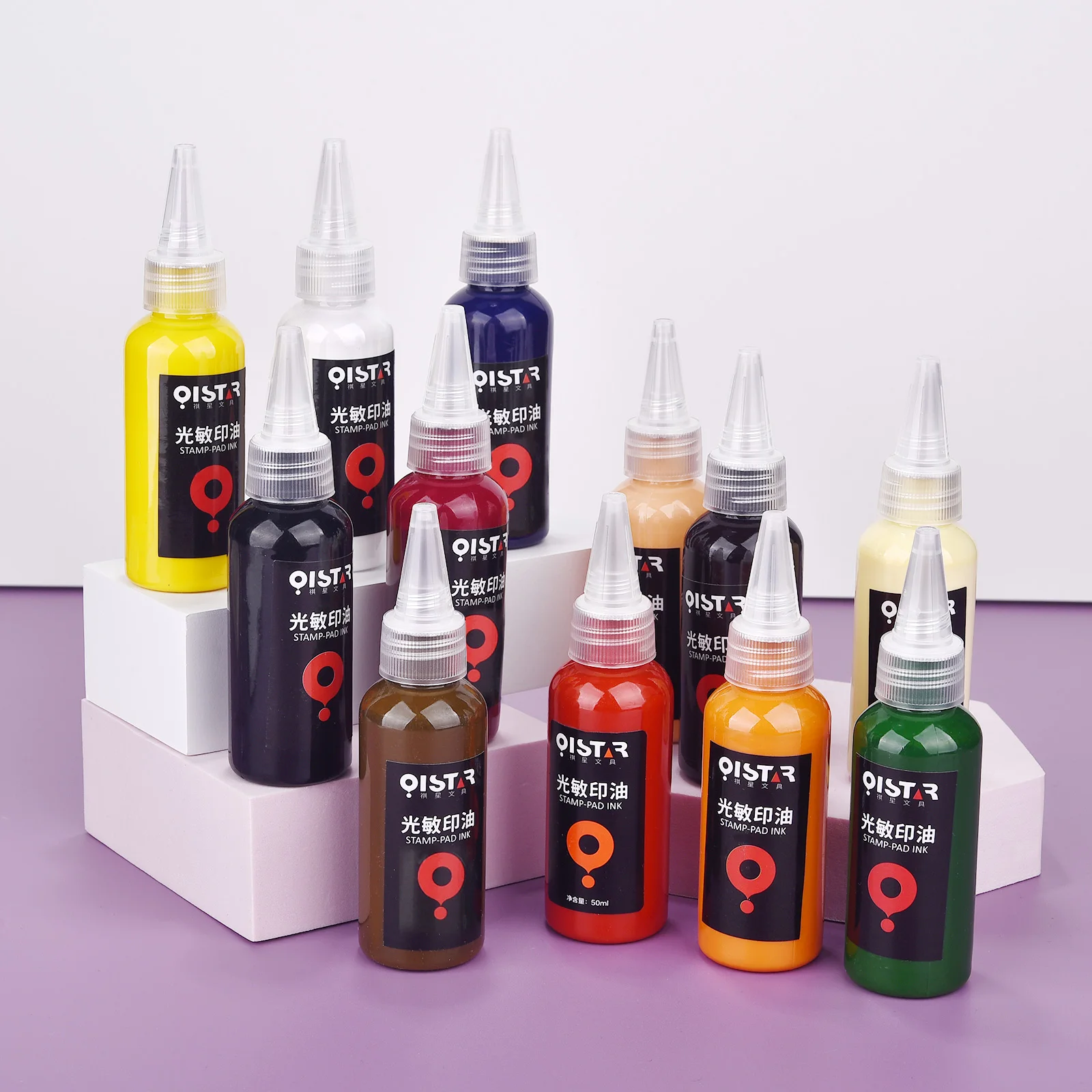 50 ml lichtempfindliche Drucköl-Tinte, Gummi-Stempeltinte, Öl-Stempeltinte, Nachfüllung, lichtempfindliche Tinte für Studenten, Name, Stempeldruck Image