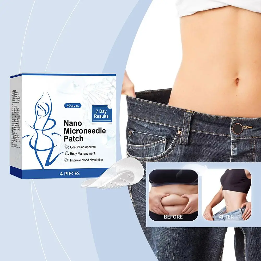 Patch de soin corporel à micro-aiguilles indolore, 4 pièces, pour soins du corps, Nanos, pour hommes et femmes, soins du corps pour la gestion du poids