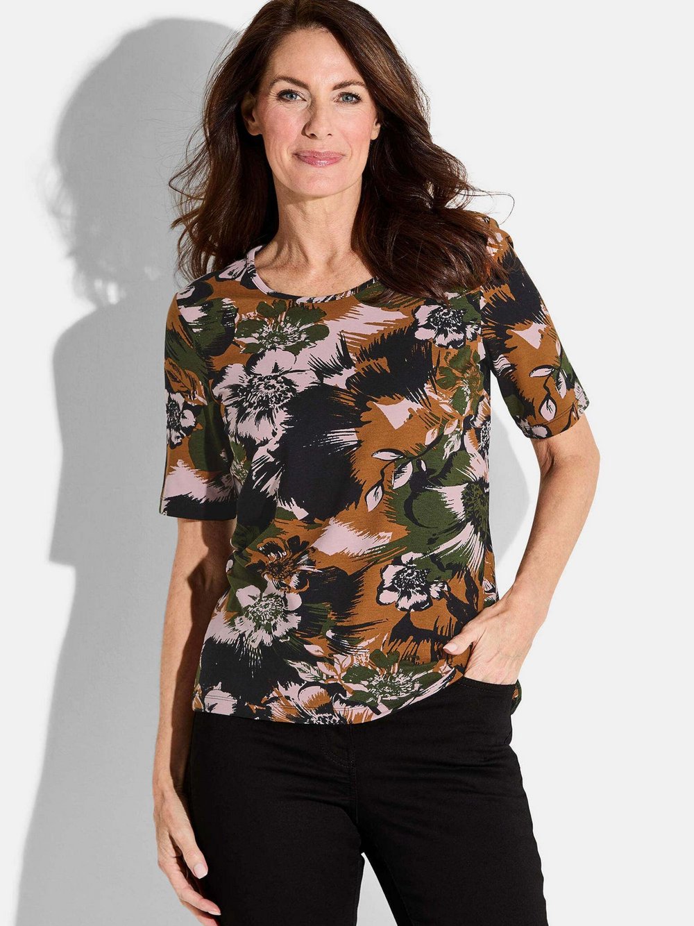 Goldner T-Shirt Damen schwarz, 48 Image
