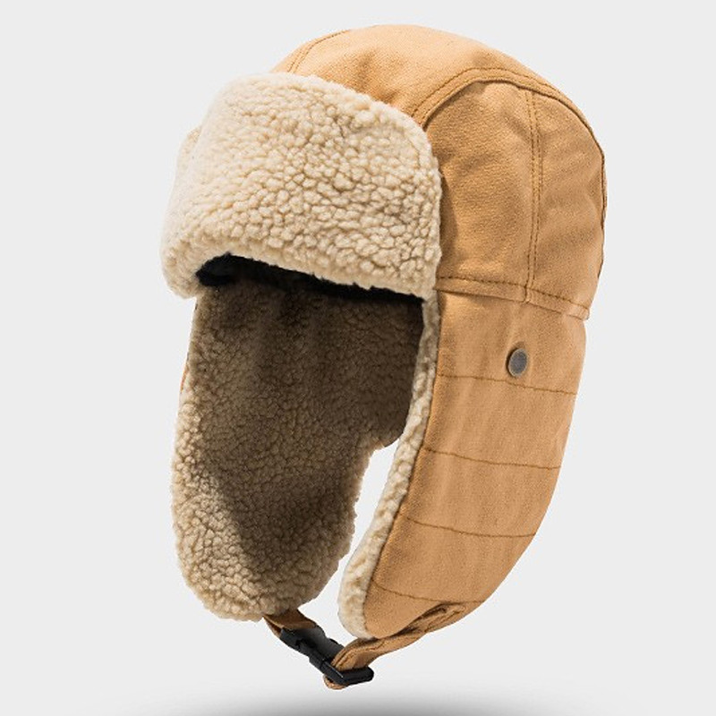Men's Trapper Hat Ushanka Hat Aviator Hat Ear Flap Hat Winter Hats Black Navy Blue Cotton Fleece Fashion Vintage Style Modern Contemporary Daily Wear Date Solid / Plain Color Thermal Warm Windproof