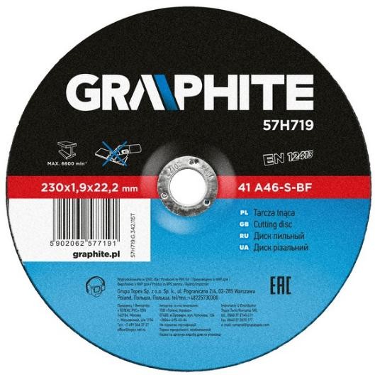 GRAPHITE Trennscheibe, Winkelschleifer 57H719 Image
