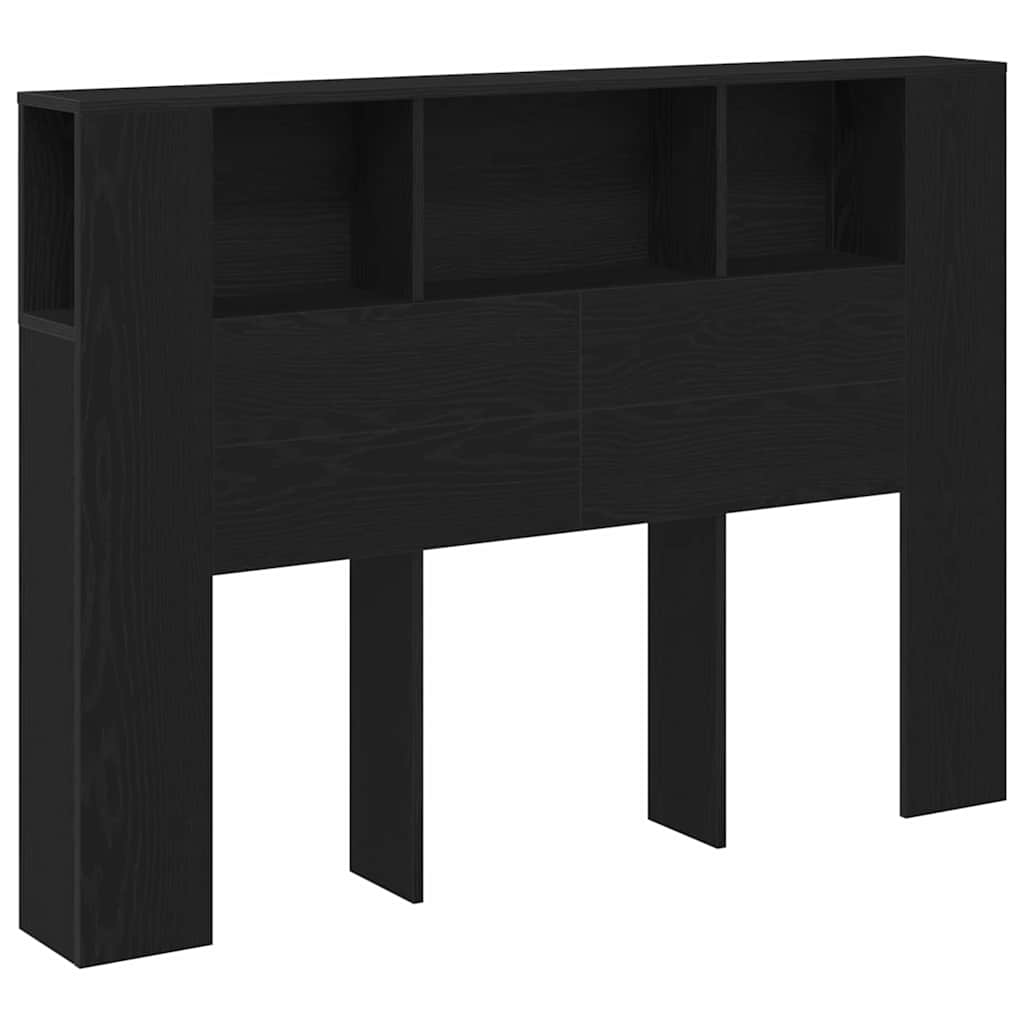 vidaXL Kopfteil Schrank Schwarze Eiche 140 x 19 x 104,5 cm Image