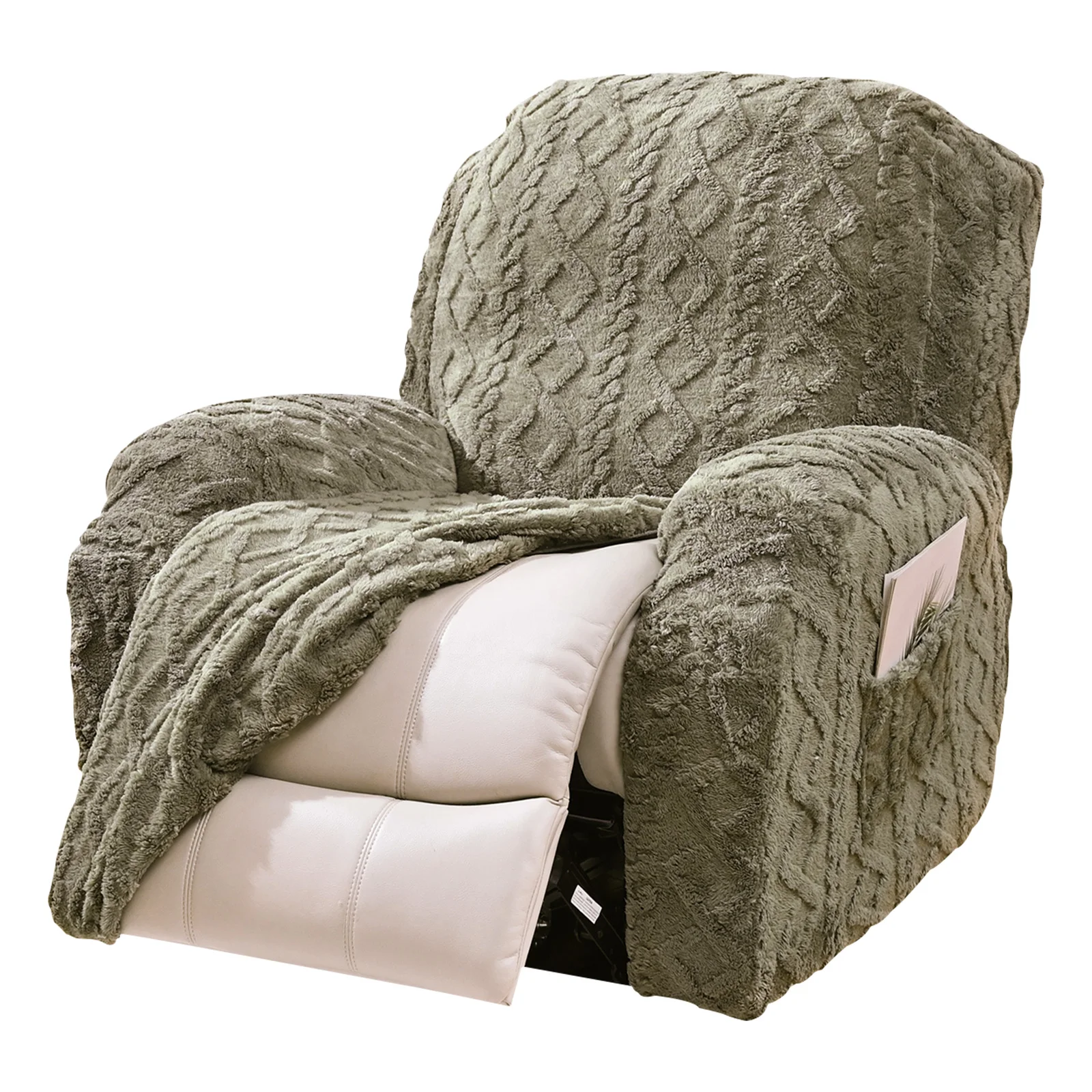 4 Stück Polyester-Liegestuhl-Abdeckung, umfassender Schutz, Liegestuhl-Schonbezug, rutschfest, für Liegestühle