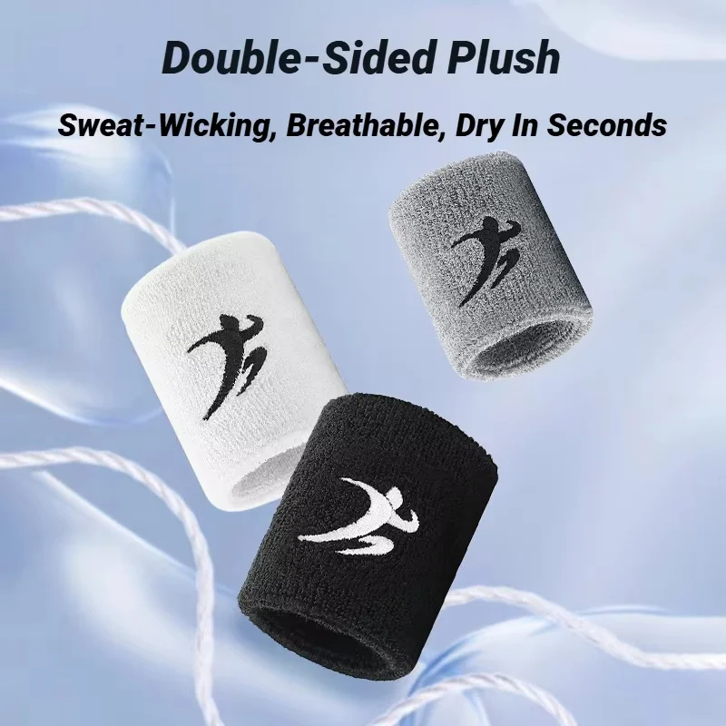 1PC Workout Handgelenk Strap Schweiß Saugfähigen Atmungs Athletische Unterstützung Klammer Band Laufen Basketball Tennis Gewichtheben Armband Image