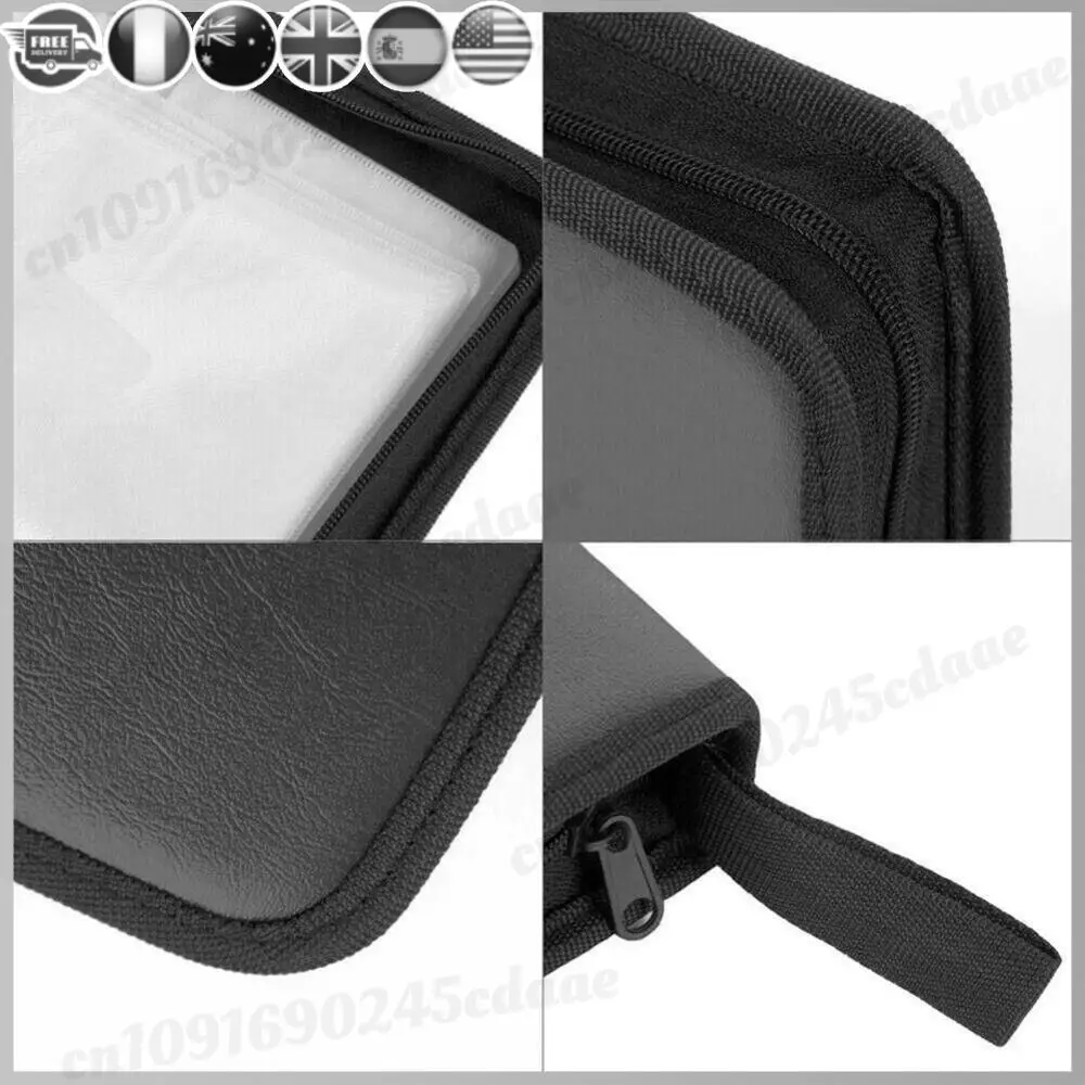 Organisateur de portefeuille DVD VCD, capacité de 80 pièces, manchon de rangement d