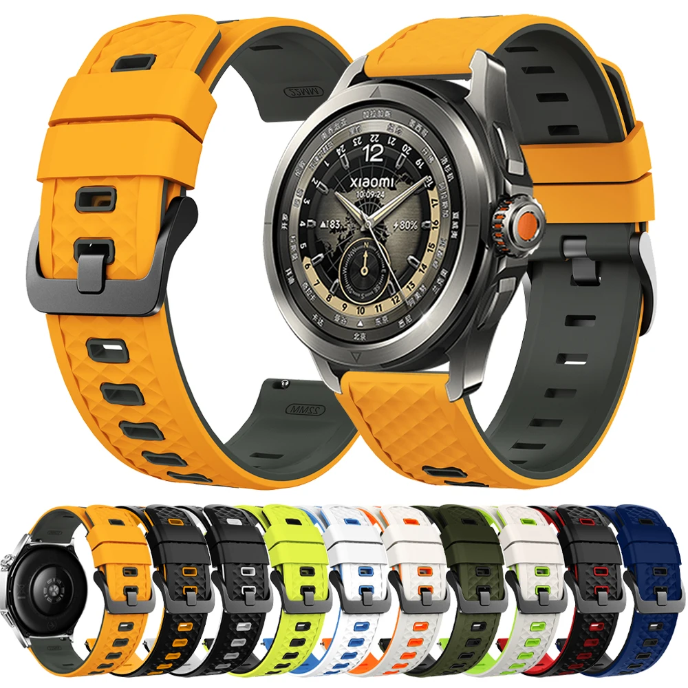22mm Silikon Armband Für Xiaomi Uhr farbe 2 S3 S2 S1 Aktive S4 Sport Mi Uhr Band Für SUUNTO RACE 2/S Weiche Armband Armbänder Image