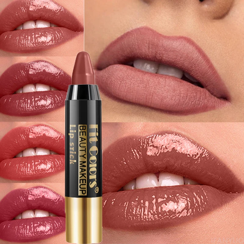 Einfach zu färbender Glanz-Lippenstift, langlebig, wasserdicht, matt, Buntstift, Lipgloss-Stick, hochpigmentiert, feuchtigkeitsspendend, Lipliner-Stift, Make-up Image