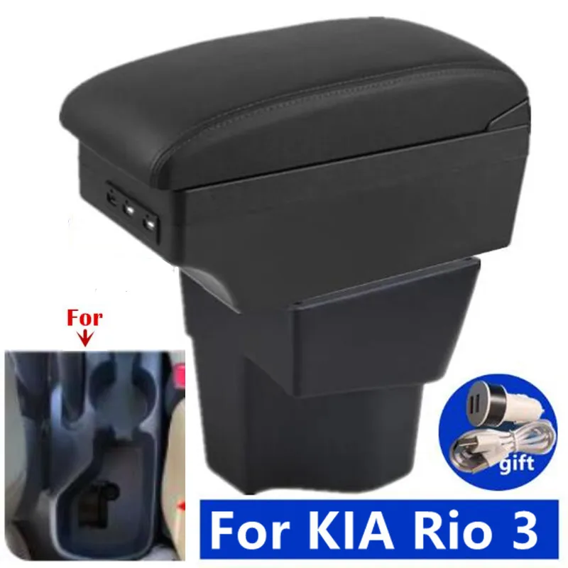 Auto Armlehne Lagerung box Für KIA Rio 3 armlehne box KIA K2 X-line Rio 3 2011 2012 2013 2014 2015 2016 Innen Auto Zubehör Image
