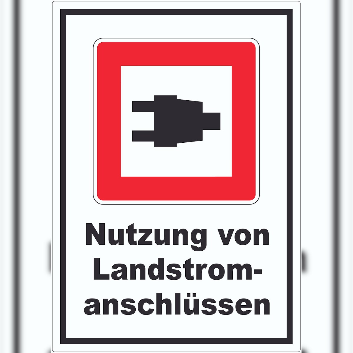 HB-Druck Nutzung von Landstromanschlüssen Aufkleber A2 (420x594mm) Image