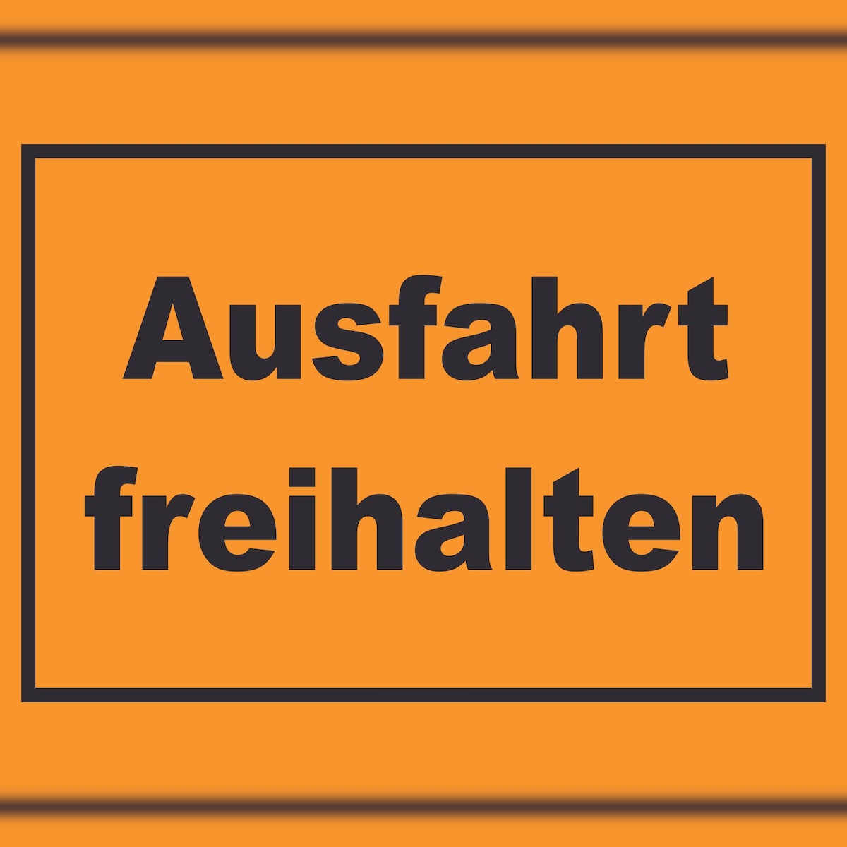 HB-Druck Ausfahrt freihalten Schild schwarz-orange A0 (841x1189mm) Image