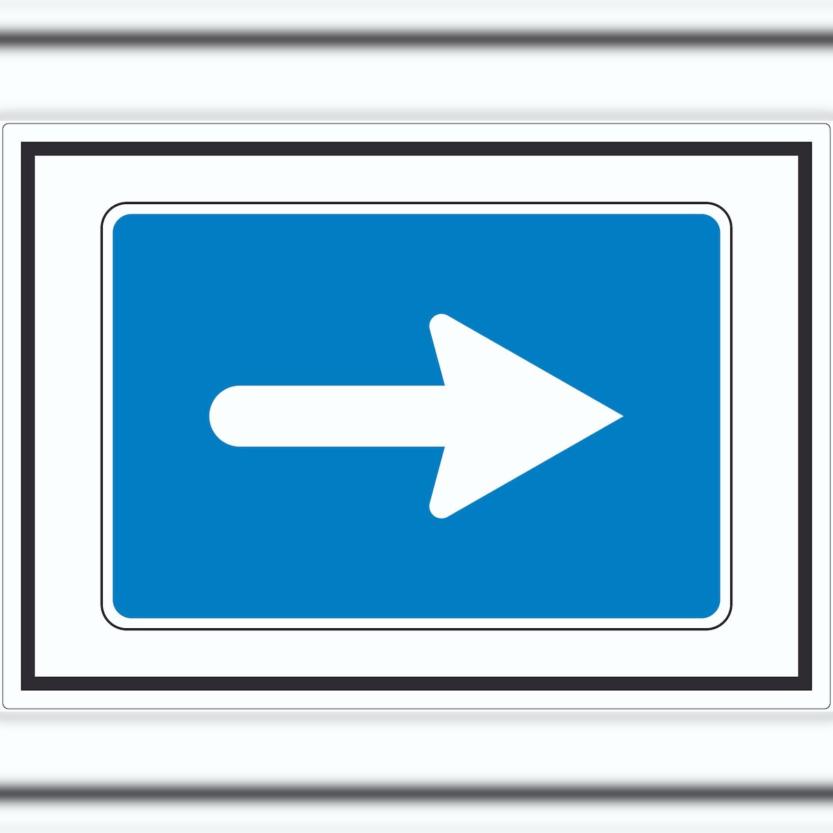 HB-Druck In Pfeilrichtung fahren rechts Symbol Aufkleber A3 (297x420mm) Image