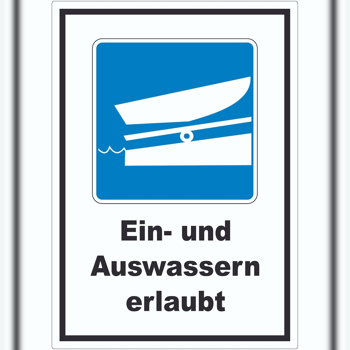 HB-Druck Ein- und Auswassern erlaubt Symbol und Text Aufkleber A3 (297x420mm) Image