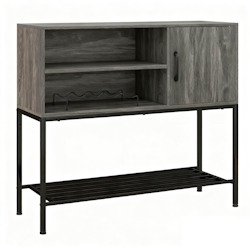 COSTWAY GOPLUS Küchenbuffet, Küchenschrank mit Entfernbarem Weinregal, Buffetschrank mit Metallregal Image