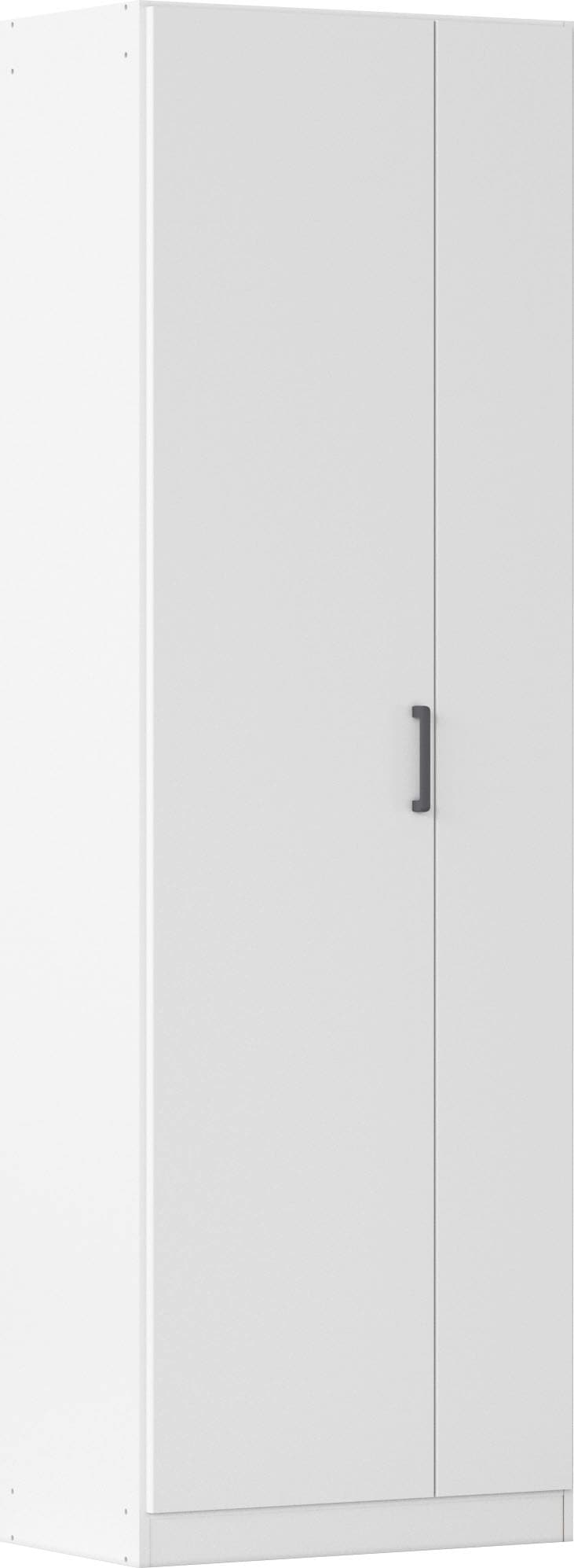 Mehrzweckschrank RAUCH "Garderobe Kleiderschrank Schrank Schuhschrank Putzschrank MINOSA", alpinweiß, griffe graumetallic, B:69cm H:210cm T:41cm, Holzwerkstoff, Schränke, Mehrzweckschrank