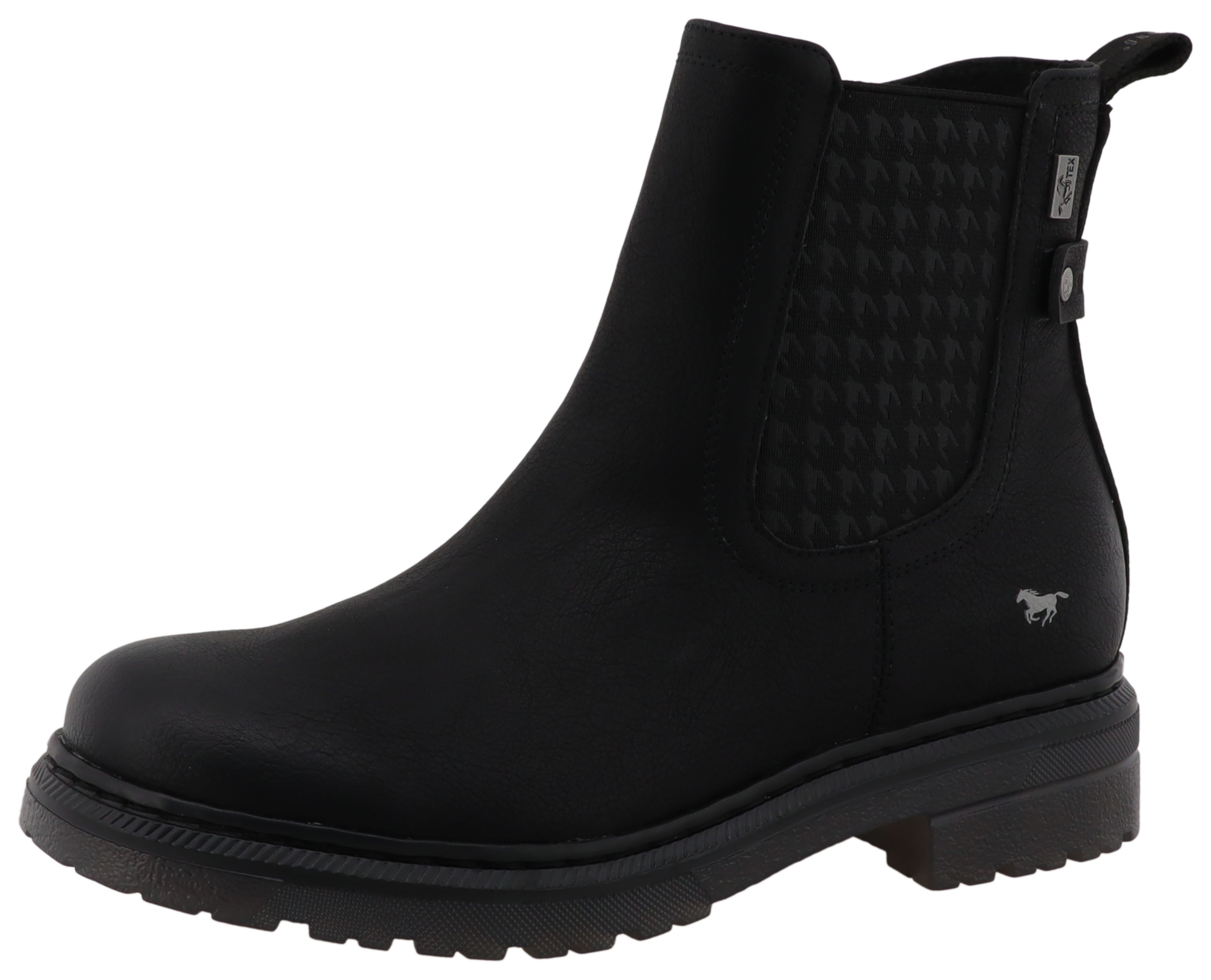 Winterstiefelette MUSTANG SHOES "Patricia", Damen, Gr. 38, schwarz, Lederimitat, Textil, Schuhe Winterstiefelette, Winterboots, Stiefelette mit TEX-Membrane, Topseller