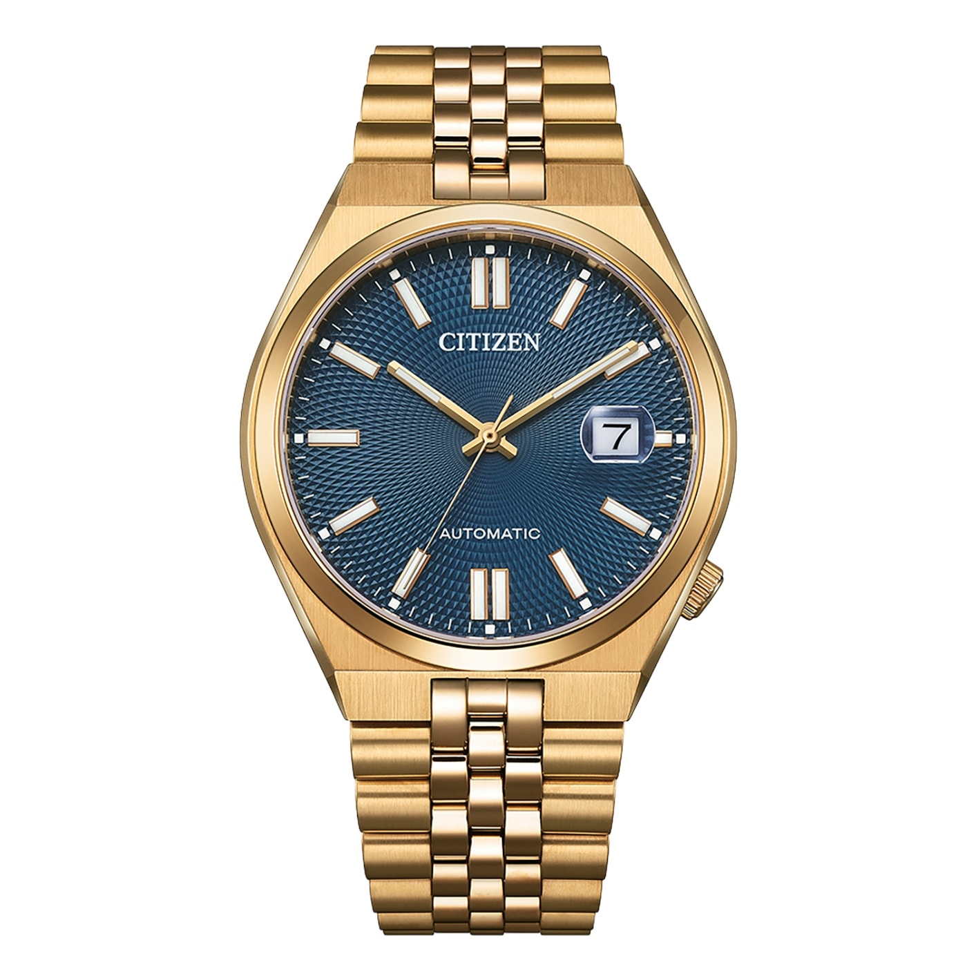 Automatikuhr CITIZEN "TSUYOSA 60h", roségoldfarben, blau, Armbanduhren, Damen, Automatikuhr, Armbanduhr, Damenuhr, Herrenuhr, Mechanische Uhr, Edelstahlarmband