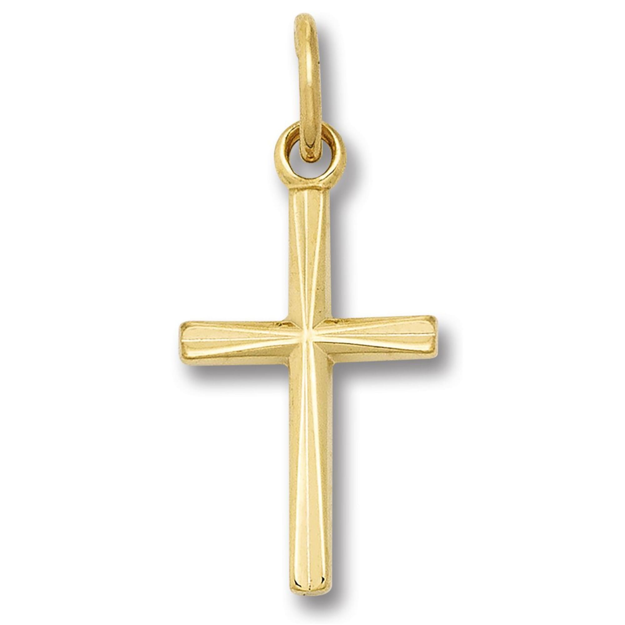 Kettenanhänger ONE ELEMENT "Kreuz Anhänger aus 333 Gelbgold Kreuz Anhänger aus 333 Gelbgold", gold, Schmuckanhänger, Damen, Gelbgold 333 Gold, Gelbgold 333, Gold, Kettenanhänger, Bedeutungsvoll & zeitlos – ein Begleiter mit Persönlichkeit