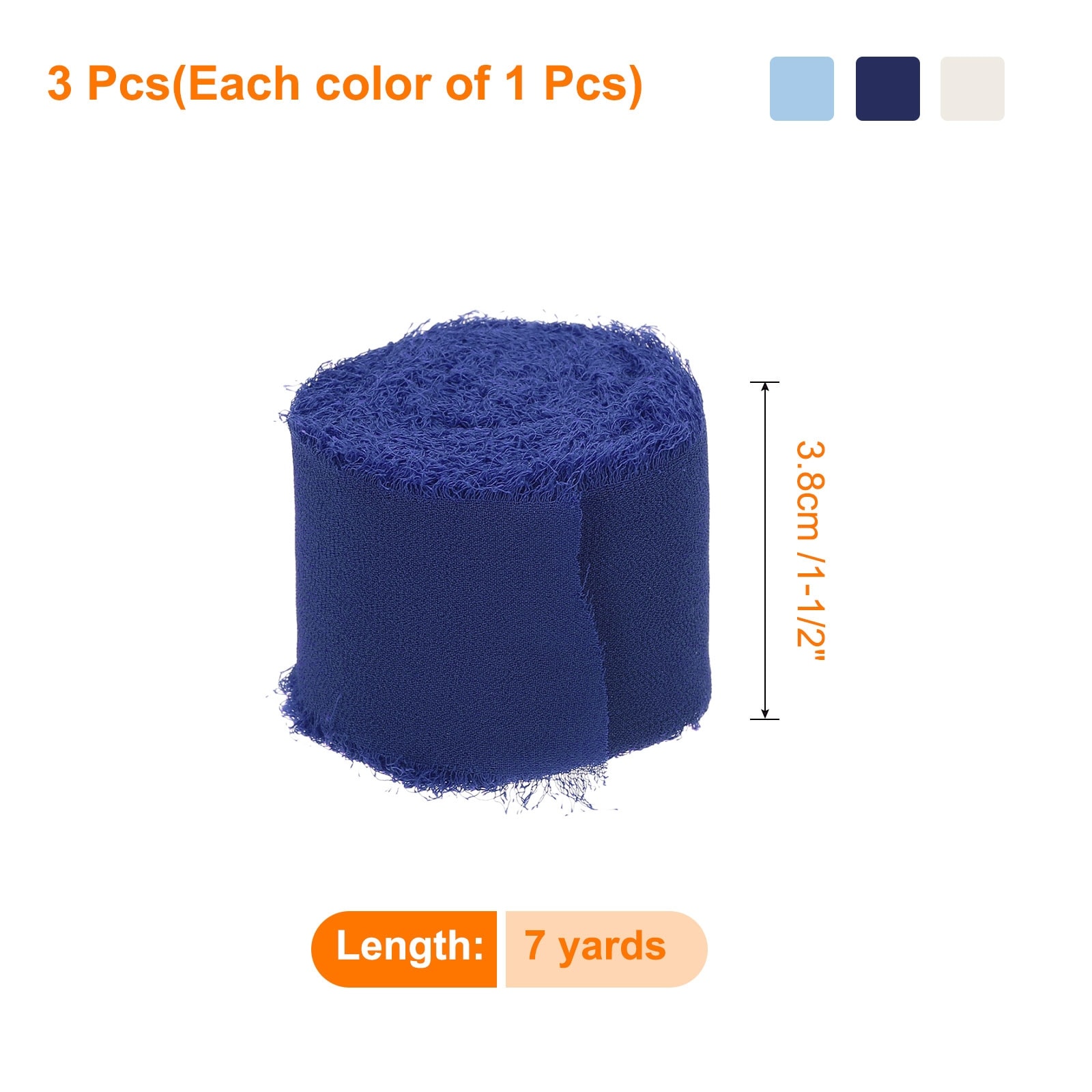 Silk Ribbon Fabric Ribbon Handmade Floral Fringe Ribbon for Gift Wrapping Crafts Flower Bouquet