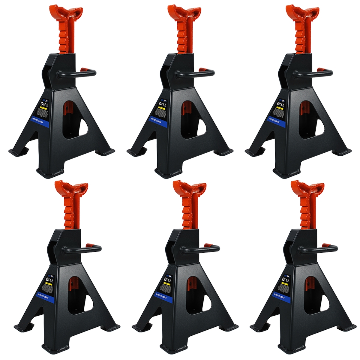 Unterstellbock Abstellböcke Wagenheber Abstützbock je 6000 kg 6 Stück 6T Image