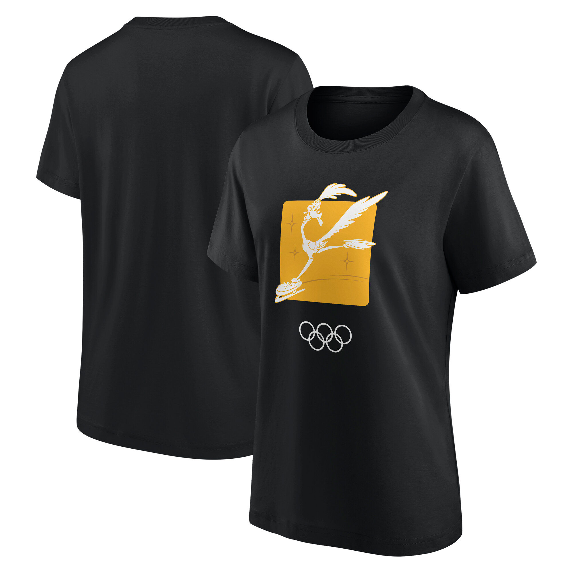 The Olympic Collection x Looney Tunes Retro Eislaufen T-Shirt - Schwarz - Damen Image
