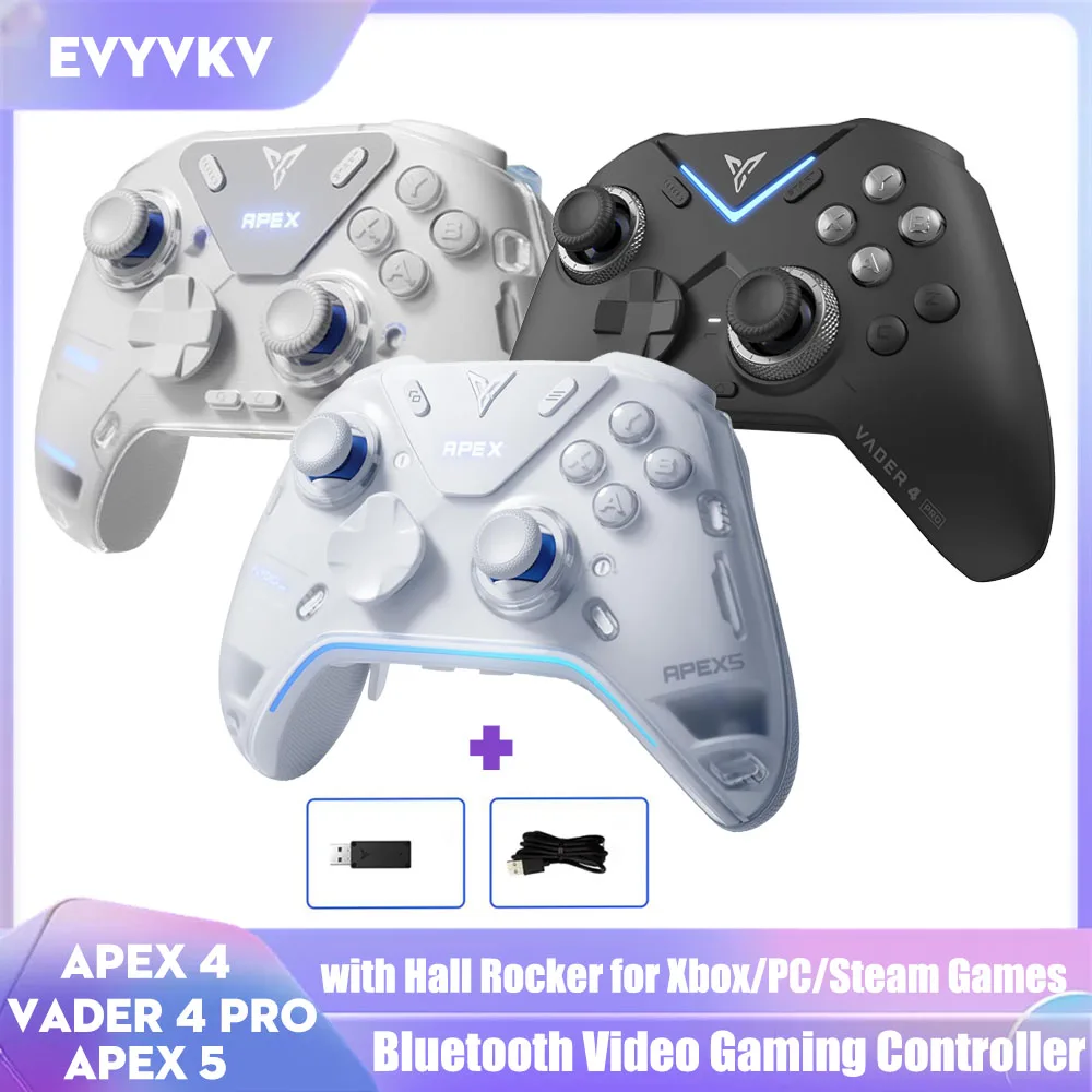 APEX 5/Vader 4 Pro/APEX 4 manette de jeu à poignée athlétique sans fil Bluetooth contrôleur de jeu vidéo avec bascule Hall pour Xbox/PC/Steam