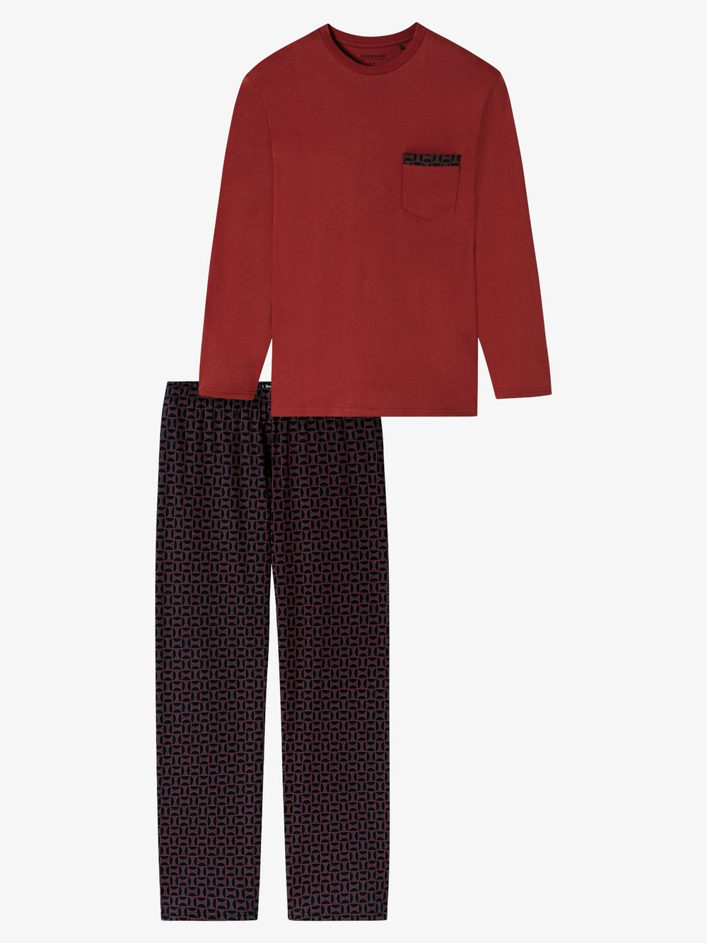 Schiesser Pyjama Herren rot, 58 Image