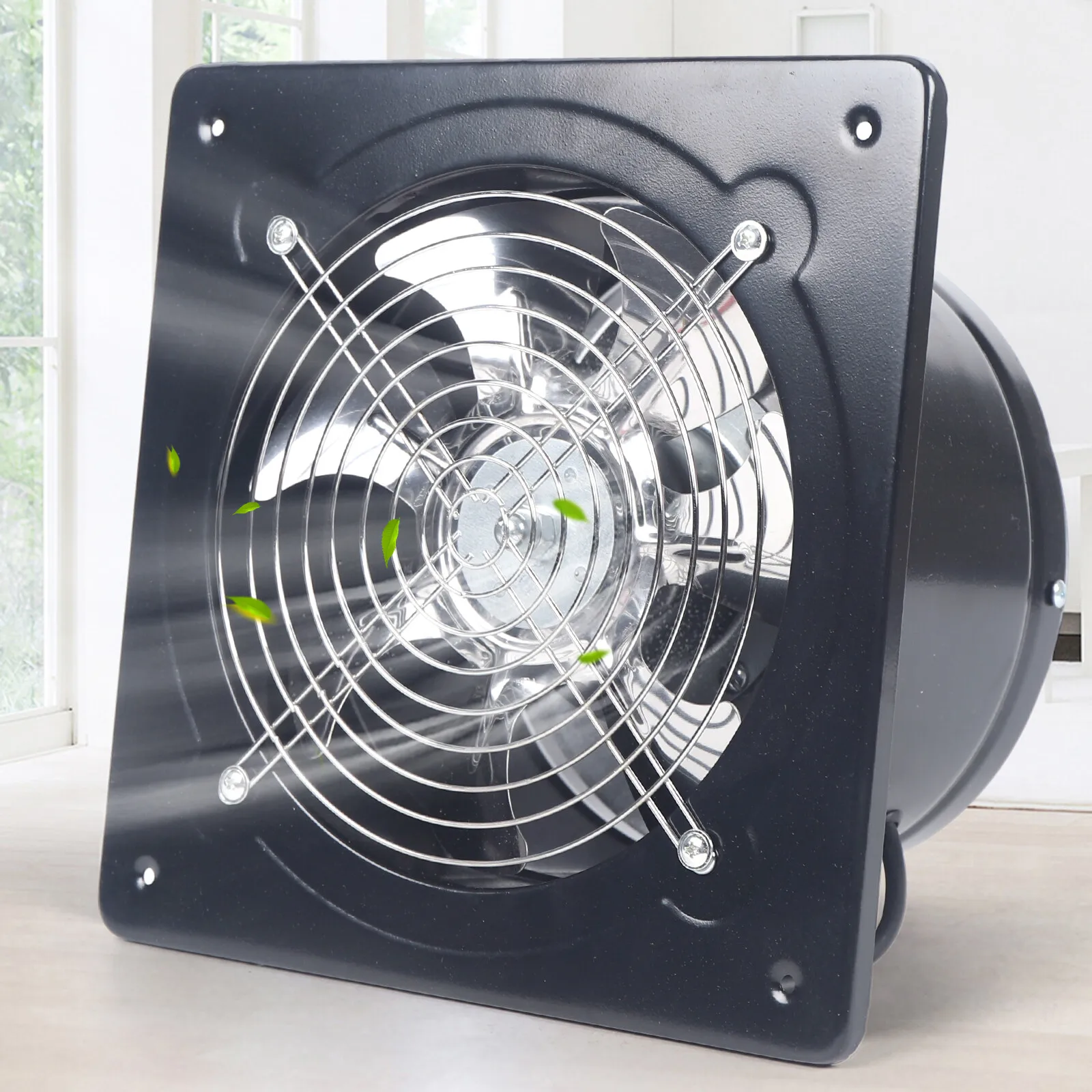 200 mm axialer industrieller Abluftventilator mit Stahlflügeln, feuchtigkeitsbeständigem Motor, hoher Luftstrom, 850 m3/h, leiser Betrieb Image