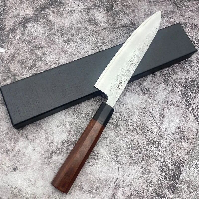 Japanischer Edelstahl Silber Stahl Nr. 3 Gyuto-Messer, Zuhause, Koch, Küche, Schneiden von Fleisch, Gemüse, Schneiden, Hackmesser, Fischkochmesser Image