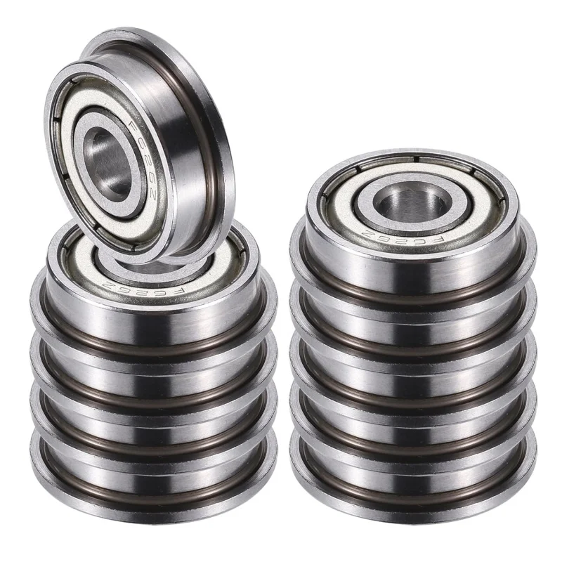 F626ZZ 6 x 19 x 6 mm, doppeltes Metallschild, einreihige Flanschkugellager, Rillenkugellager, silberfarben – 10 Stück Image