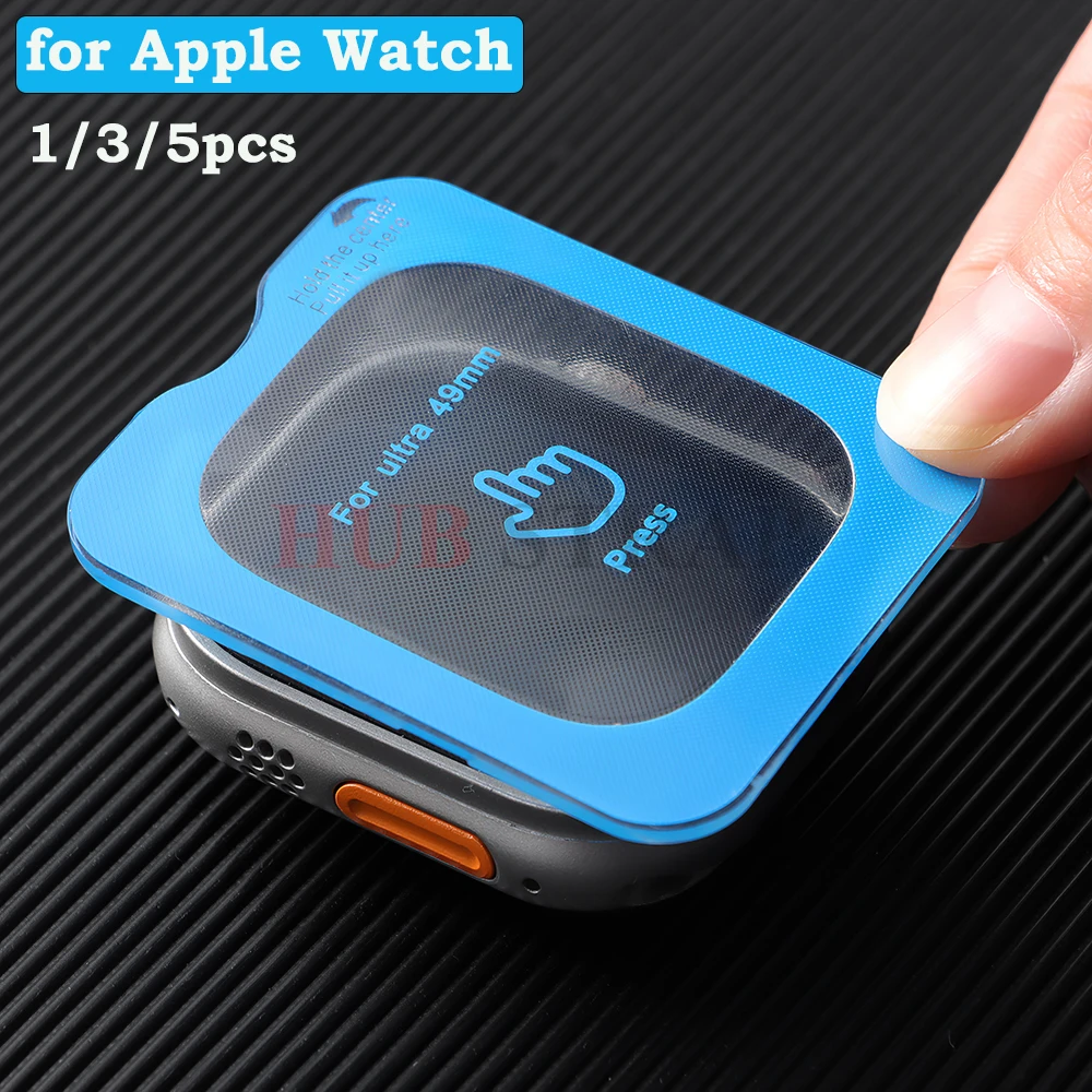 Gehärtetes Glas 1/3/5 Stück für Apple Watch Ultra 1/2/3 49 mm Ausrichtungswerkzeug Displayschutzfolie für iWatch Ultra 1 2 3 49 mm Zubehör Image