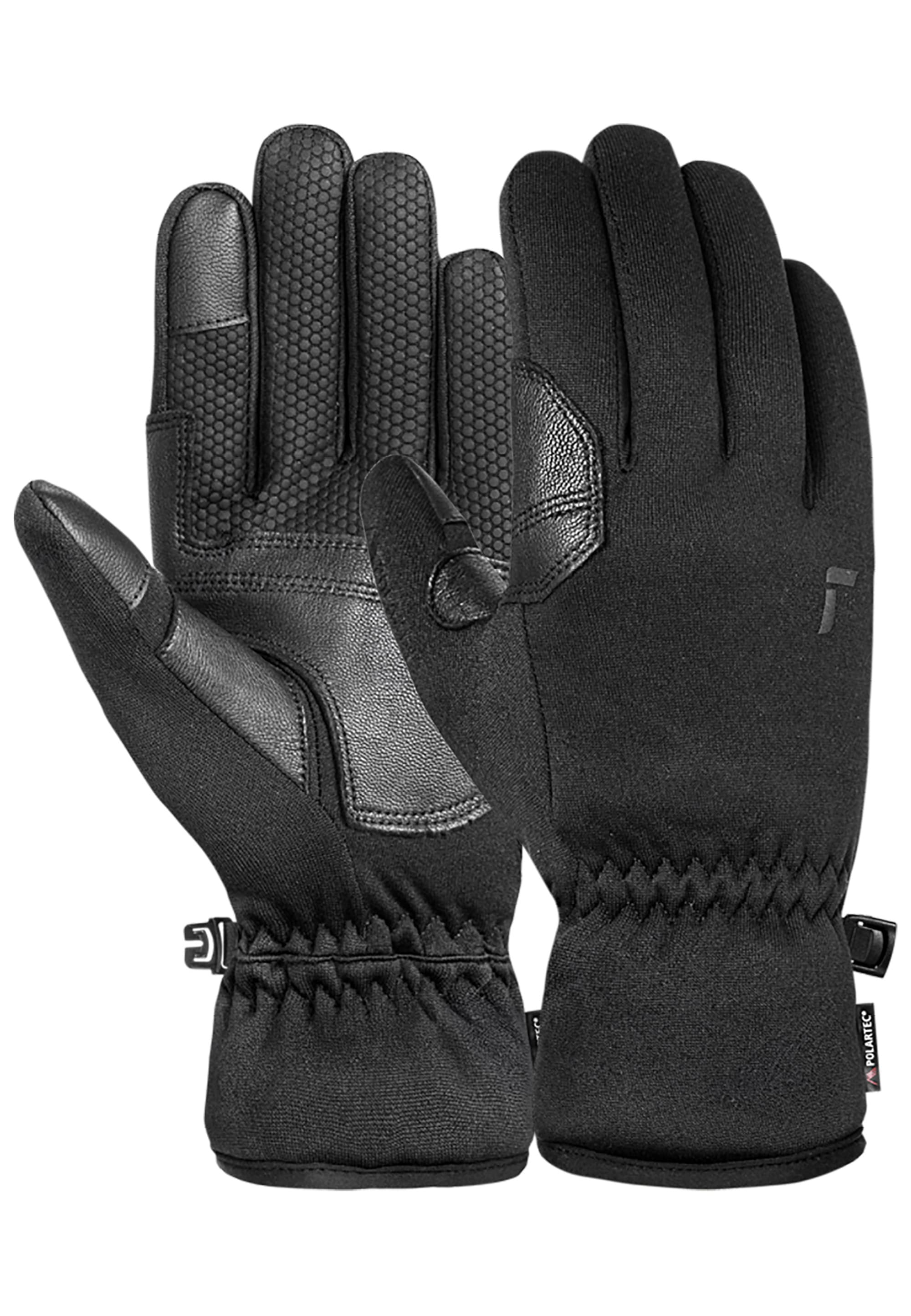 Skihandschuhe REUSCH "Thomas TOUCH-TEC", Damen, Gr. 8, schwarz, 83% Polyester, 8% Ziegenleder, 5% Elasthan, 3% Polyamid, 1% Polyurethan, unifarben, Handschuhe, mit winddichtem, atmungsaktivem Material Image
