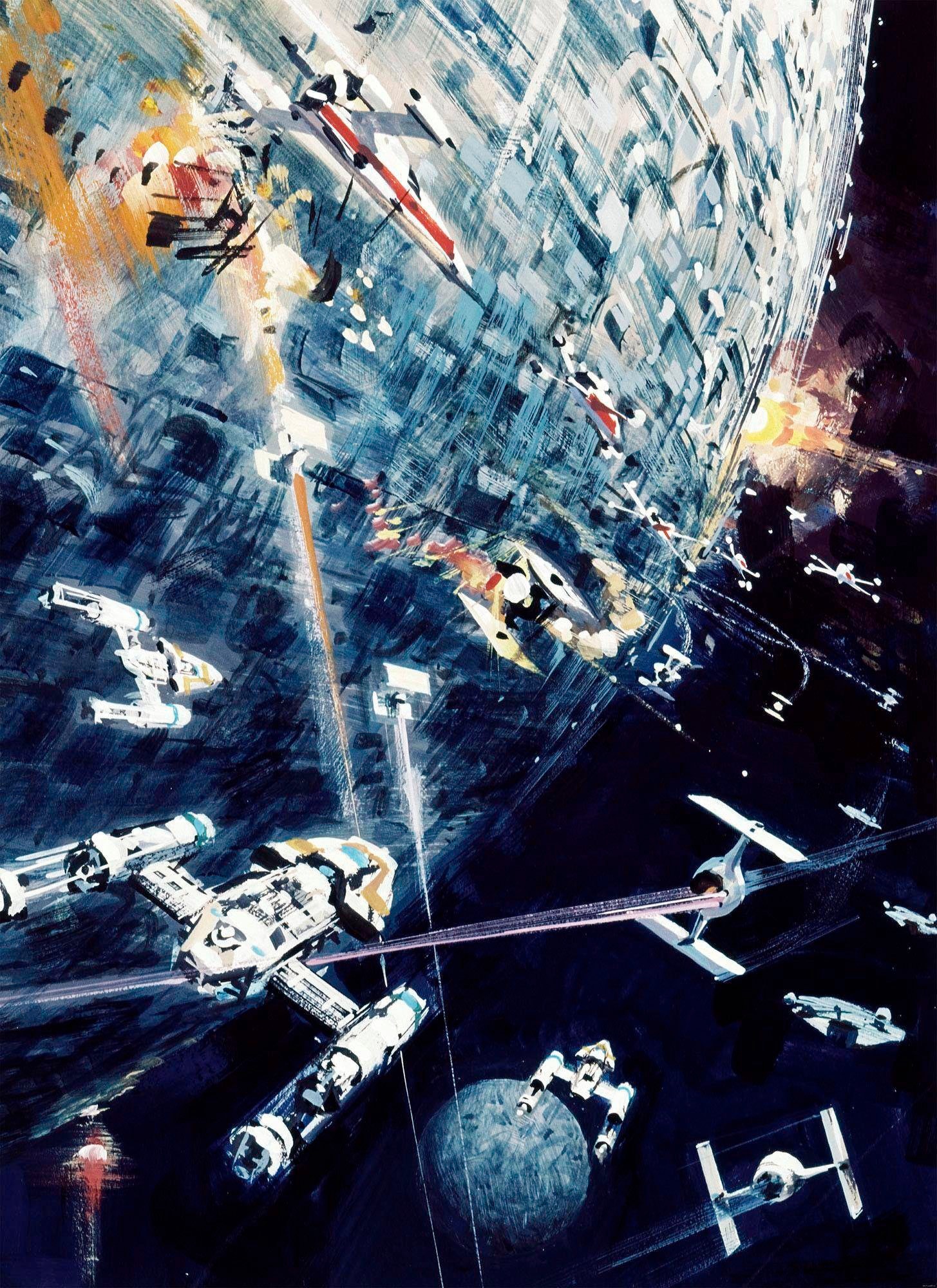 Vliestapete KOMAR "Digitaldruck Vlies - Star Wars Classic Dogfight - Größe 200 x 275 cm", bunt, B:200m L:275m, Vlies, Tapeten, Kinderzimmer