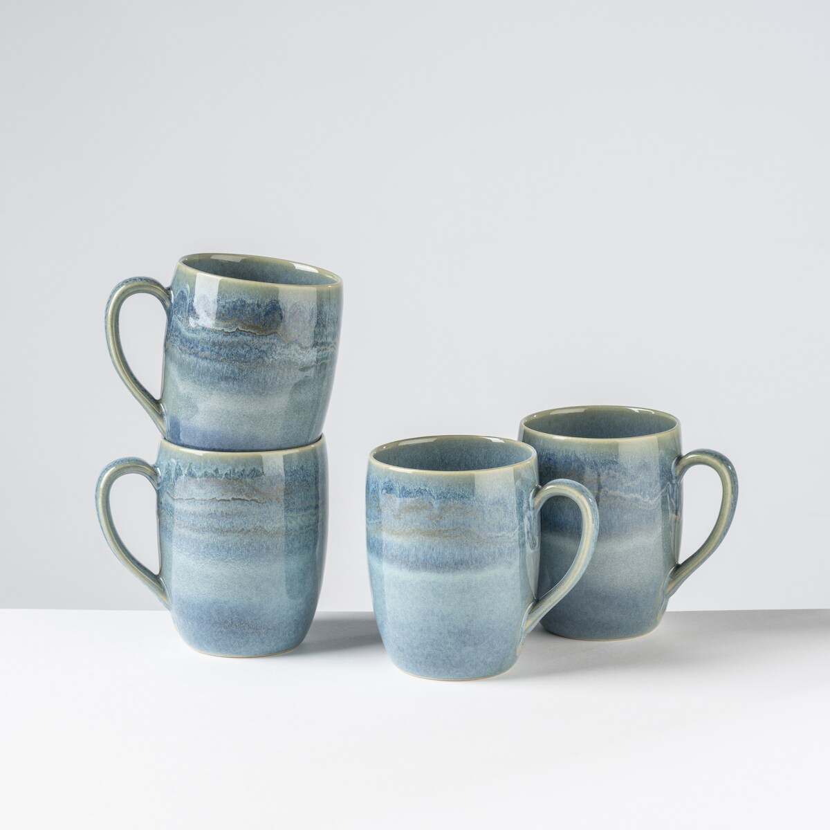 Gipfelstück Kaffeebecher 27,5 cl 4er Set BLAU/GRÜN, postsicher, Serie TIEFER SEE Image