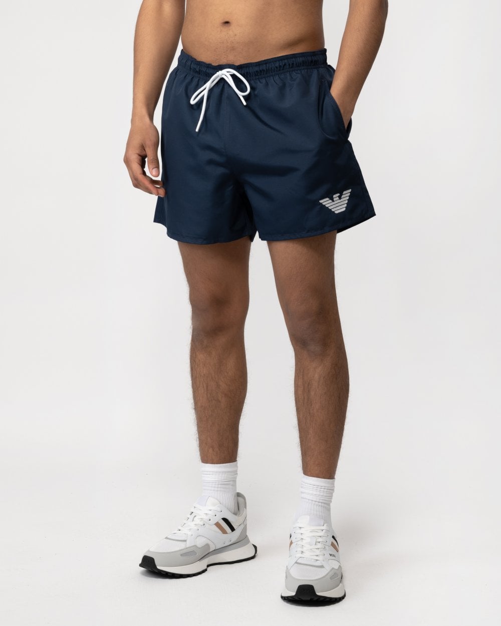 Emporio Armani Herren Schwimmshorts mit Eagle-Logo Image