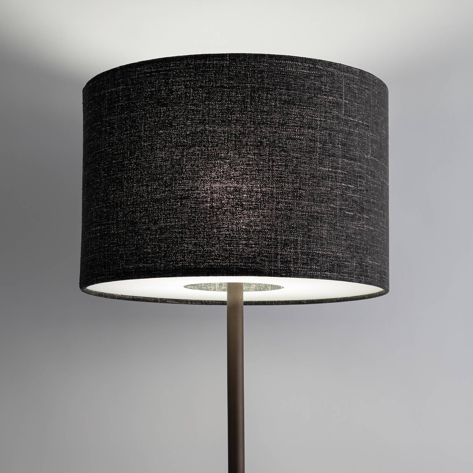 Stehlampe Amarela Nowodvorski Lighting, schwarz, für Wohn- / Esszimmer, Textil / Stoff / Seide, Modern, Stehlampe