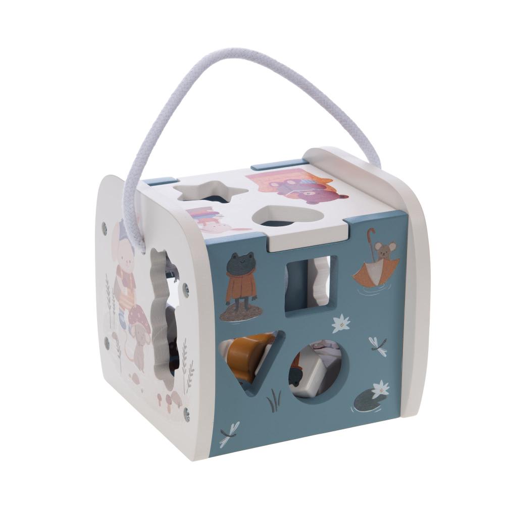 Scatola di forme blu 14x14x15 cm