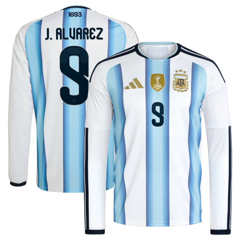 Argentinien 2026 Heimtrikot adidas - Langarm mit Aufdruck J. Alvarez 9 Image