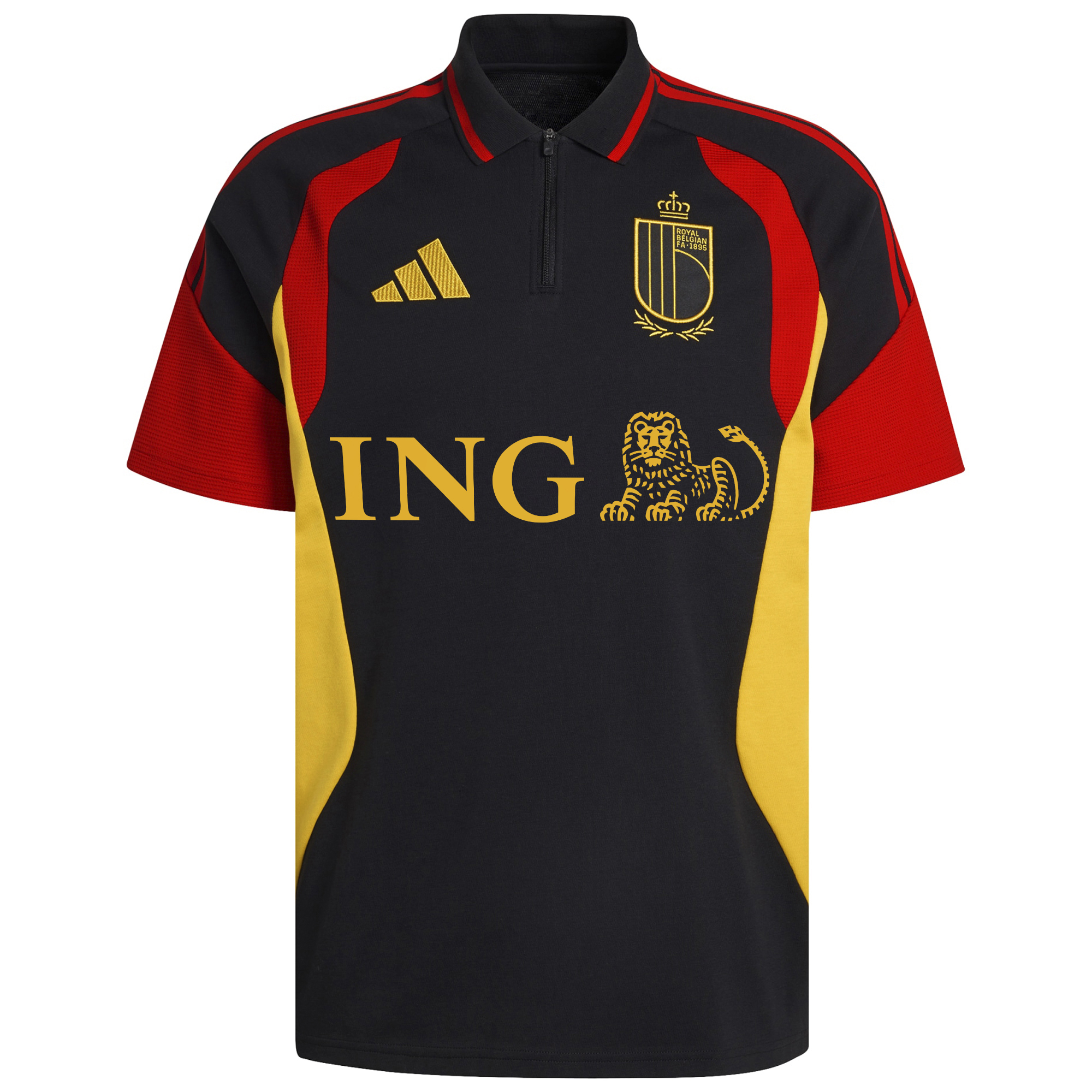 Belgium adidas Trainings-Poloshirt – Schwarz Image