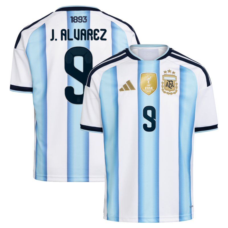 Argentinien 2026 Heimtrikot adidas - Kinder mit Aufdruck J. Alvarez 9 Image