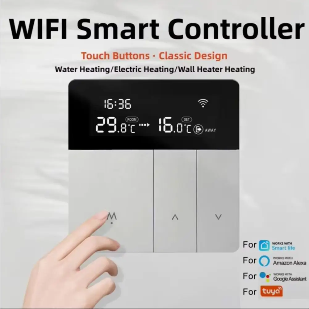 Für Tuya WiFi Smart Thermostat Elektrische Boden Heizung TRV Wasser Gas Kessel Temperatur Stimme Fernbedienung Googles Alexas Image