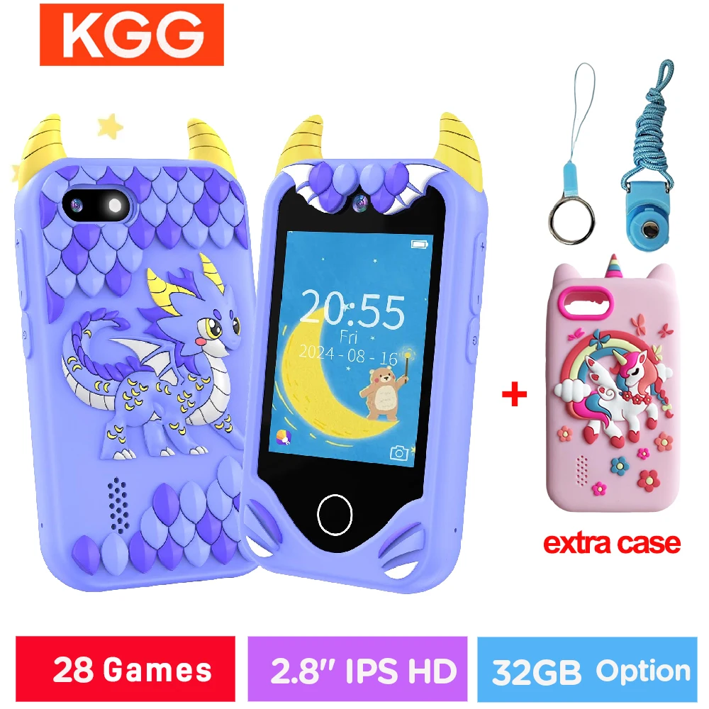 New Kids Smart Phone Children Toy Mini Smart Phone Toys 28 Games Dual Camera Music Video Player Boys Girls Birthday Gifts