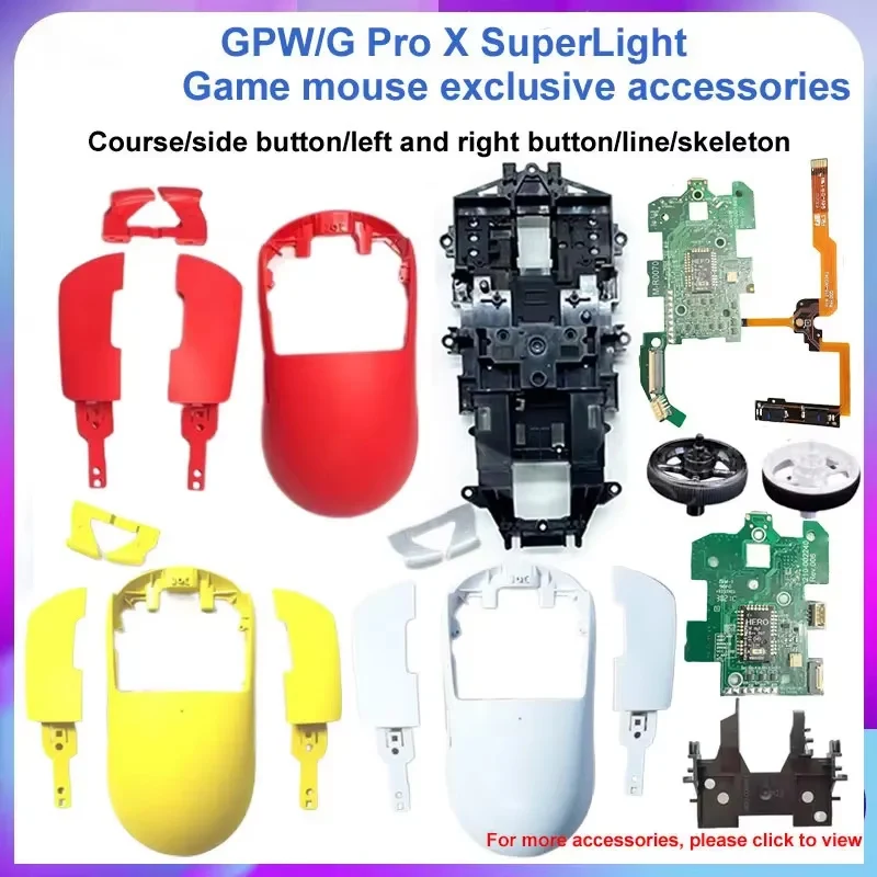 Für GPW/Pro X SuperLight kabelloses Mausrad/Gehäuse/linke und rechte Tasten/Leitungskabel/Mikro-Motion/Seitentaste/Motherboard-Teile Image