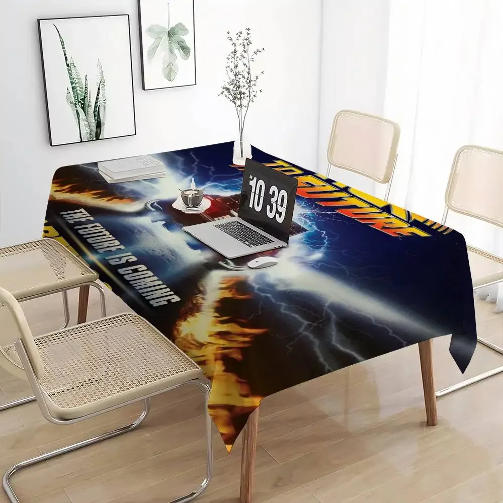 Zurück in die Zukunft Tischdecke Thema Geburtstag Party Dekorationen Kinder Gefälligkeiten Tischdecke Mädchen Babyparty Zubehör Image